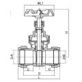 J1006 Vanne à grille en laiton forgé avec raccord de compression